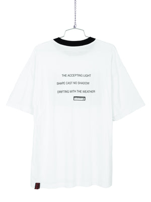 CONTRAST COLLAR TEE 'HOUSE SHAPE'