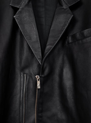 LEATHER ZIP BLAZER