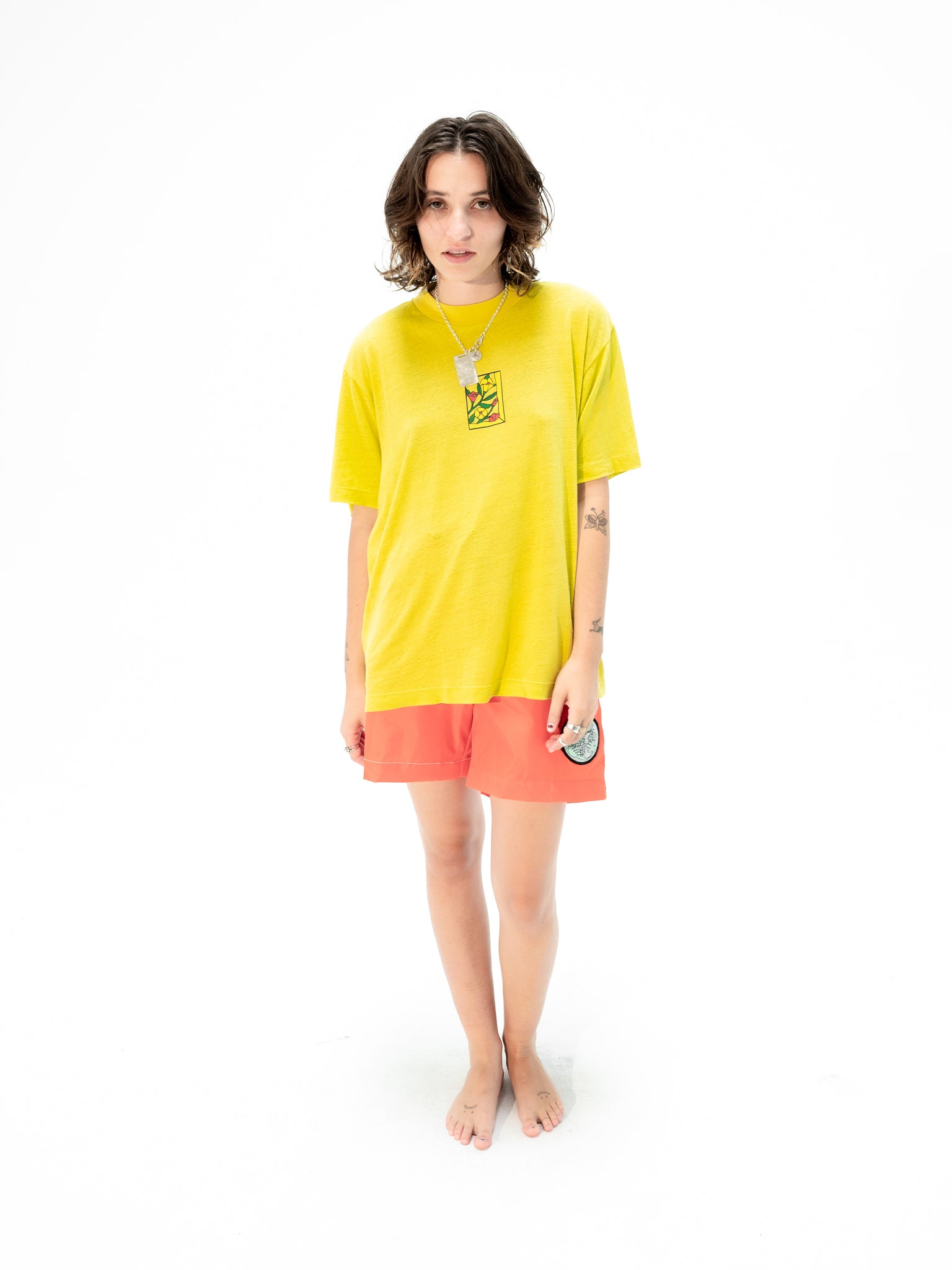 LINEN KNIT TEE 'GLASS'